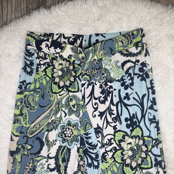 Chico's 1 pull on wide leg stretchy pants boho floral paisley - Picture 6 of 11